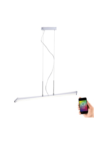 Ledhanglamp Q-Riller - Grijs - 2 x 14 W