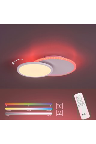 2 Ledplafondlampen Madina - Grijs - 5/16 W