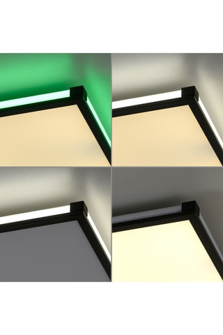 Ledplafondlamp Mario - Zwart - 17/7 W