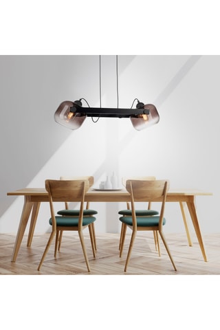 Hanglamp Cup - Zwart - 2 x 60 W