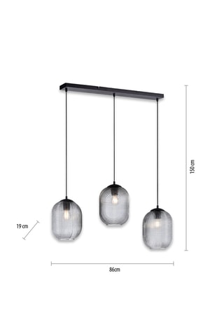 Hanglamp Shitake - Zwart - 3 x 10 W