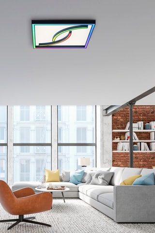 Ledplafondlamp Serpent - Zilverkleurig - 15 + 7 W