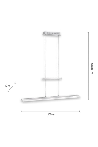 Ledhanglamp Nele - Zilverkleurig - 5 x 4 W
