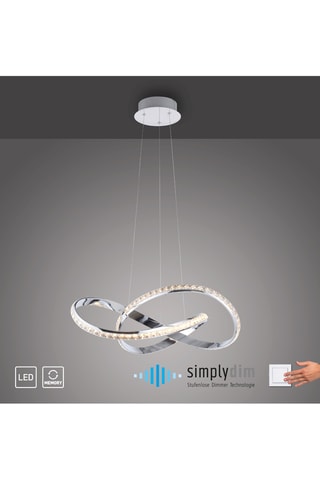 Ledhanglamp Tanja - Zilverkleurig - 30 W