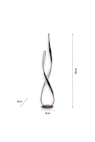 Ledstaanlamp Linda - Bruin - 26 W