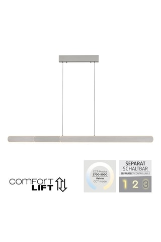 Ledhanglamp Adriana Round - Zilverkleurig - 3 x 24 W