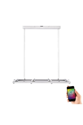 Ledhanglamp Q-Fisheye - Zilverkleurig - 8 x 3,4 W