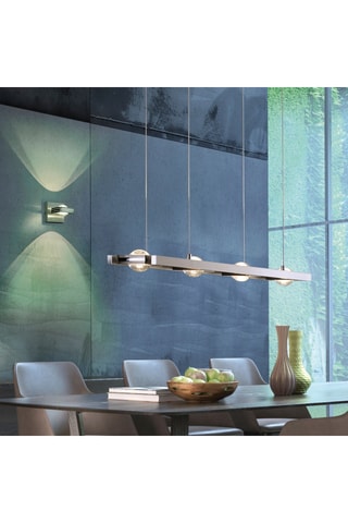 Ledhanglamp Q-Fisheye - Zilverkleurig - 8 x 3,4 W