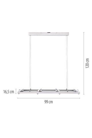 Ledhanglamp Q-Fisheye - Zilverkleurig - 8 x 3,4 W