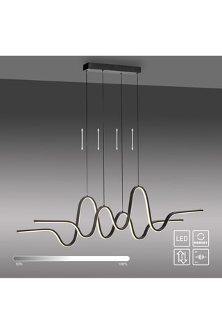 Ledhanglamp Altitude - Zwart - 2 x 59 W