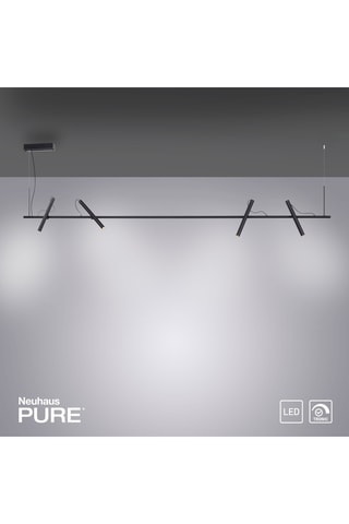 Ledhanglamp Pure Tutua - Zwart - 4 x 6 W