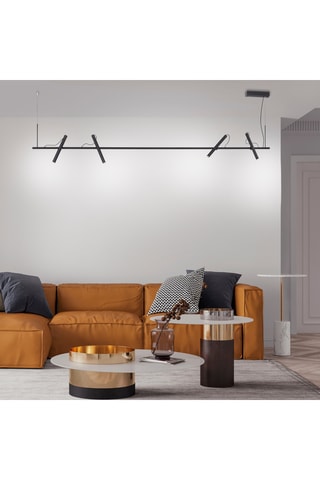 Ledhanglamp Pure Tutua - Zwart - 4 x 6 W