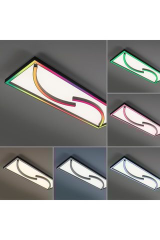 Ledplafondlamp Serpent - Zwart - 27/10 W