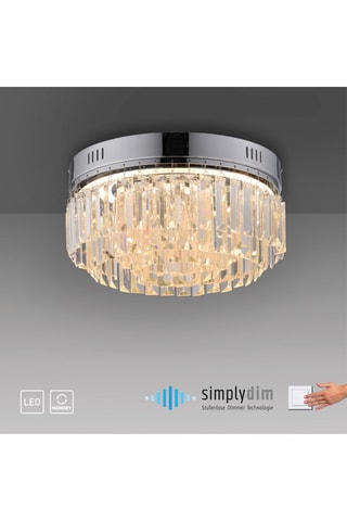 Ledplafondlamp Krista - Zilverkleurig - 29 W