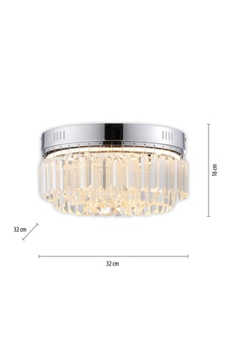 Ledplafondlamp Krista - Zilverkleurig - 29 W