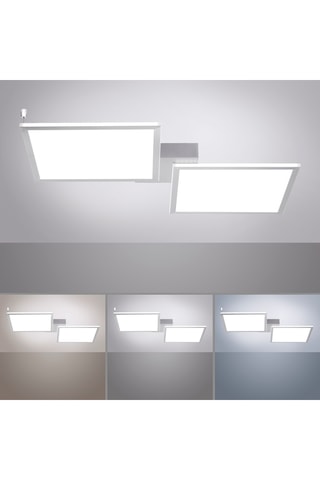 Smart Ledplafondlamp Q-Rosa - Wit - 2 x 24 W