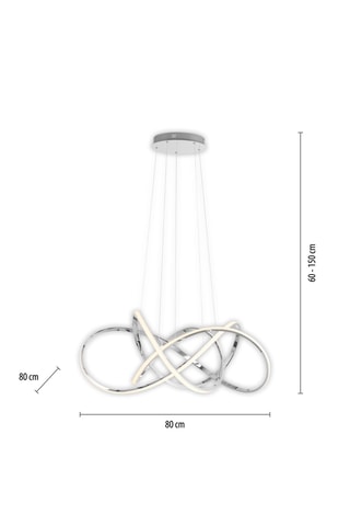 Ledhanglamp Kiribi - Zilverkleurig - 70 W