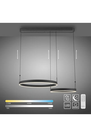 Ledhanglamp Esko - Zwart - 2 x (25/16) W