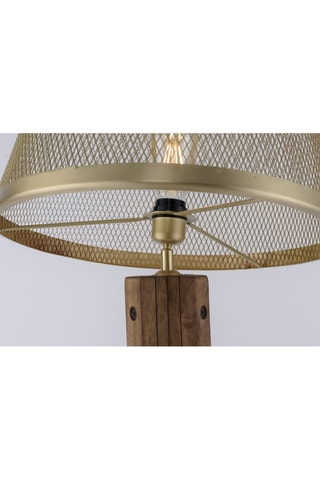 Mangohouten Staanlamp op Driepoot Frederik - Naturel - 60 W