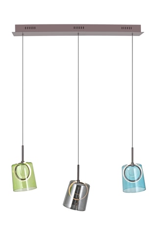 Ledhanglamp Zula - Lichtgroen en Lichtblauw - 3 x 6 W