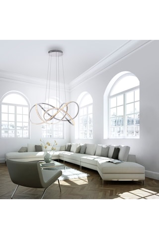 Ledhanglamp Kiribi - Zilverkleurig - 70 W