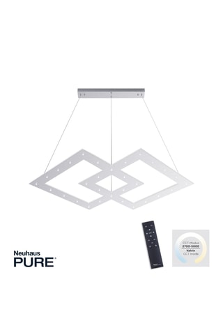 Ledhanglamp Pure Cosmo - Zilverkleurig - 44 x 1 W/1 x 21 W