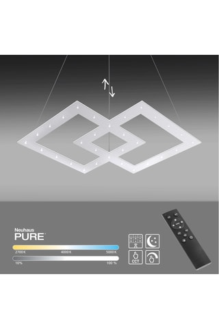 Ledhanglamp Pure Cosmo - Zilverkleurig - 44 x 1 W/1 x 21 W
