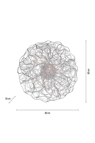 Plafondlamp Sarea - Zilverkleurig - 40 W