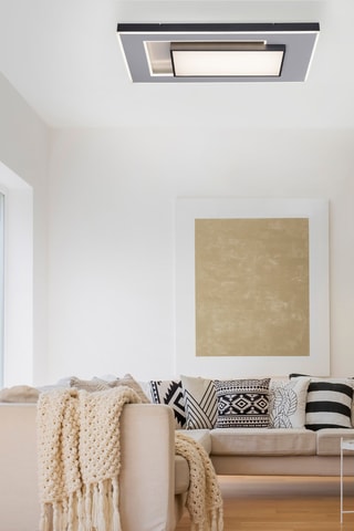 Ledplafondlamp Q-Alta - Zwart - 63 W