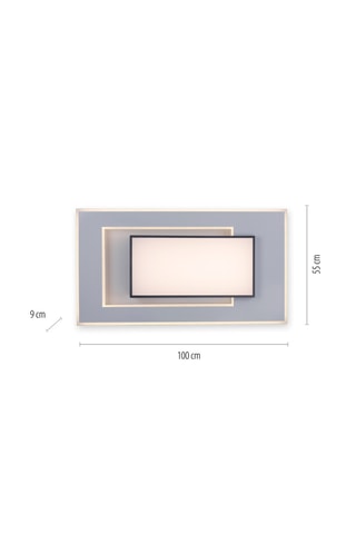 Ledplafondlamp Q-Alta - Zwart - 63 W