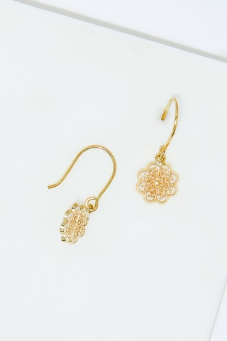 Oorbellen Flora Arabesque Geelgoud