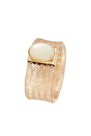 Ring Parelmoer Flamboyant Geelgoud en Parelmoer