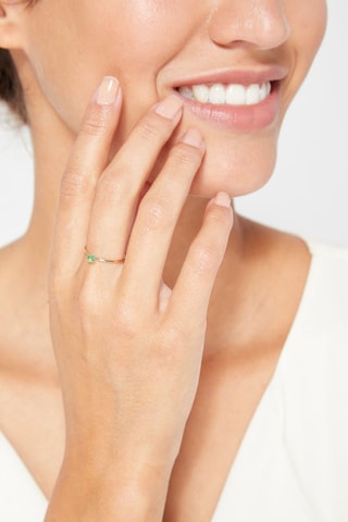 Ring Only One Geelgoud en Smaragd