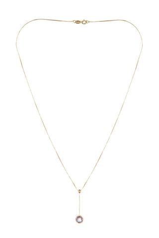 Ketting Jolie Amèthe Geelgoud en Amethist