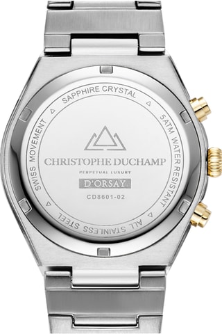 Quartz Horloge van staal Swiss Made Ronda 5030 .D - Zilverkleurig