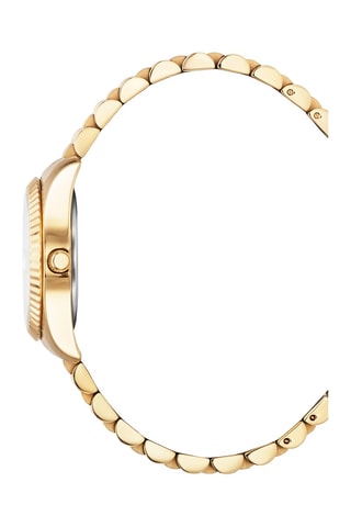 Stalen Quartz Horloge met Diamanten