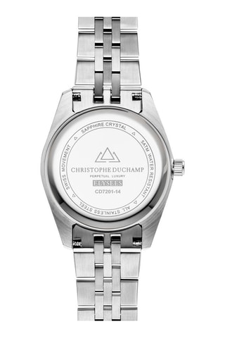 Stalen Quartz Horloge met Diamanten Elysées