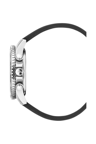 Rubberen Quartz Horloge Velocite V1 - Chronograaf en GMT - Zwart en Zilverkleurig