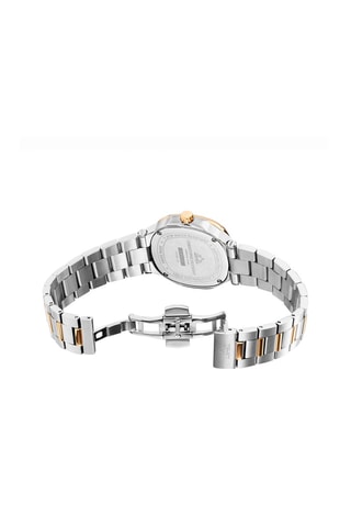 Stalen Quartz Horloge met Diamanten