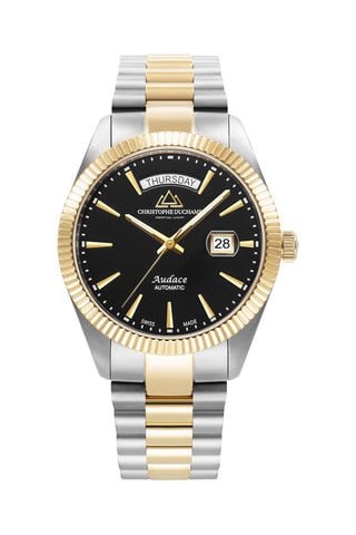 Stalen Quartz Horloge - Zilverkleurig en Goudkleurig