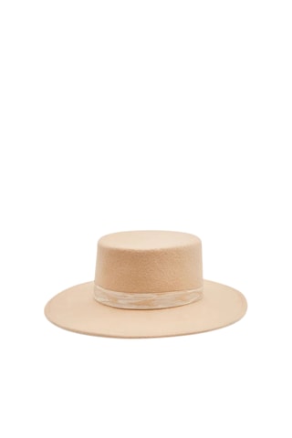 Chapeau fedora en laine - Beige