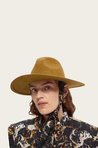 Chapeau fedora en laine - Beige