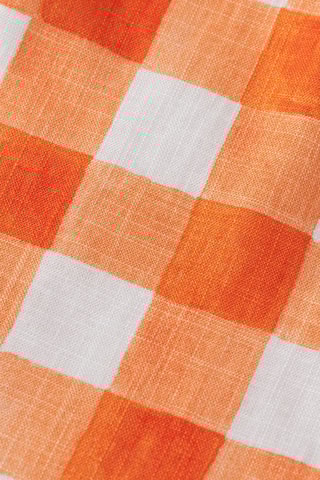 Débardeur en lin - Orange et blanc