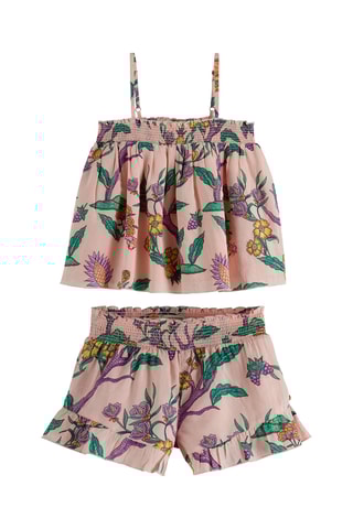 Débardeur et short en coton biologique - Rose