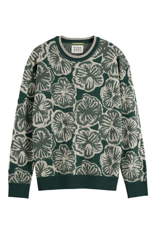 Pull regular en mérinos - Vert