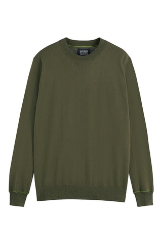 Pull regular en lin - Kaki