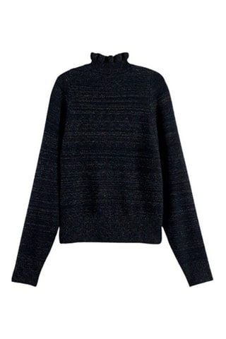 Pull en alpaga et laine - Bleu foncé