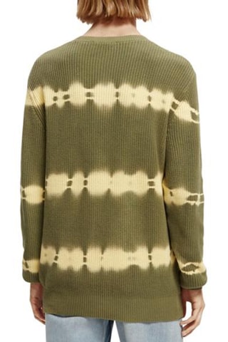 Pull dip and dye en coton biologique - kaki