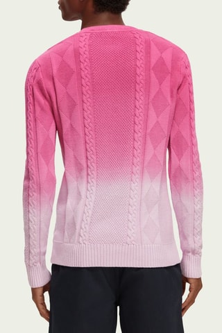 Pull dip and dye en coton biologique - Fuchsia