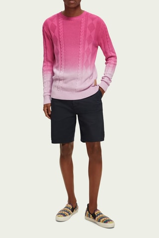 Pull dip and dye en coton biologique - Fuchsia